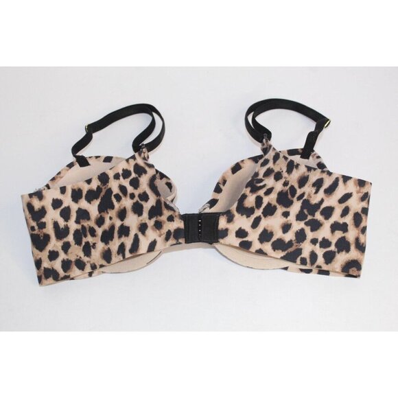 Victoria Secret Lined Demi 32 C Animal Print Preppy Y2K Wired Padded Push Up Bra - Picture 4 of 10